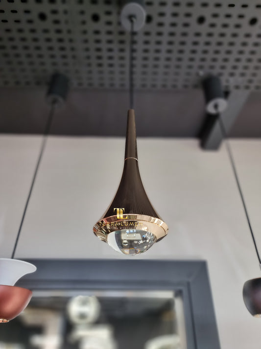 Nora Polished Gold LED Adjustable Single Pendant