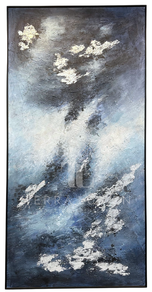 Avalon Abstract Painting with Black Frame