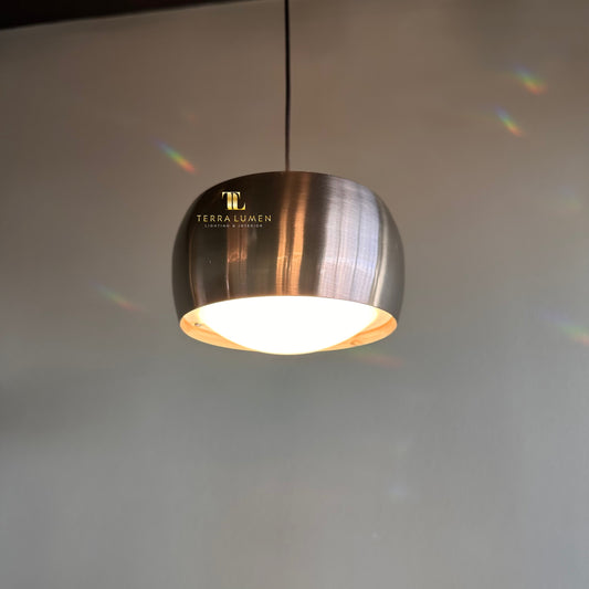Orka Oval Brushed Chrome LED Adjustable Single Pendant