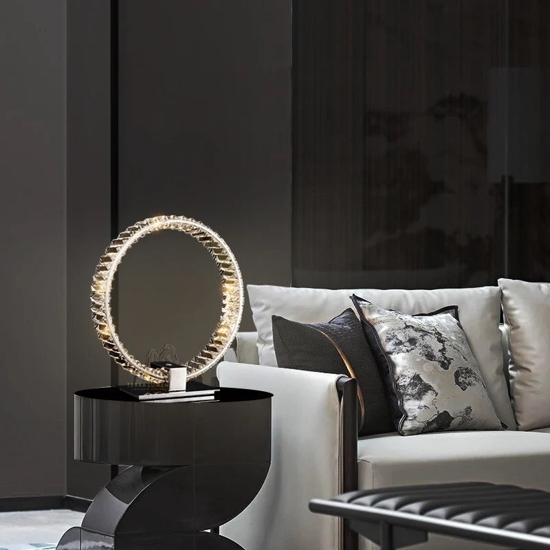 Carina Polished Chrome LED Crystal Loop Table Lamp