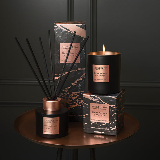 Luna - Dark Amber & Vetiver - Scented Candle - Boxed Tumbler