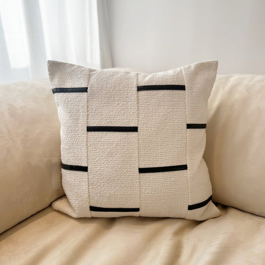 Minimalist White & Black Cushion