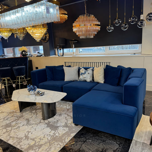 Zyra Blue Modular Corner Sofa