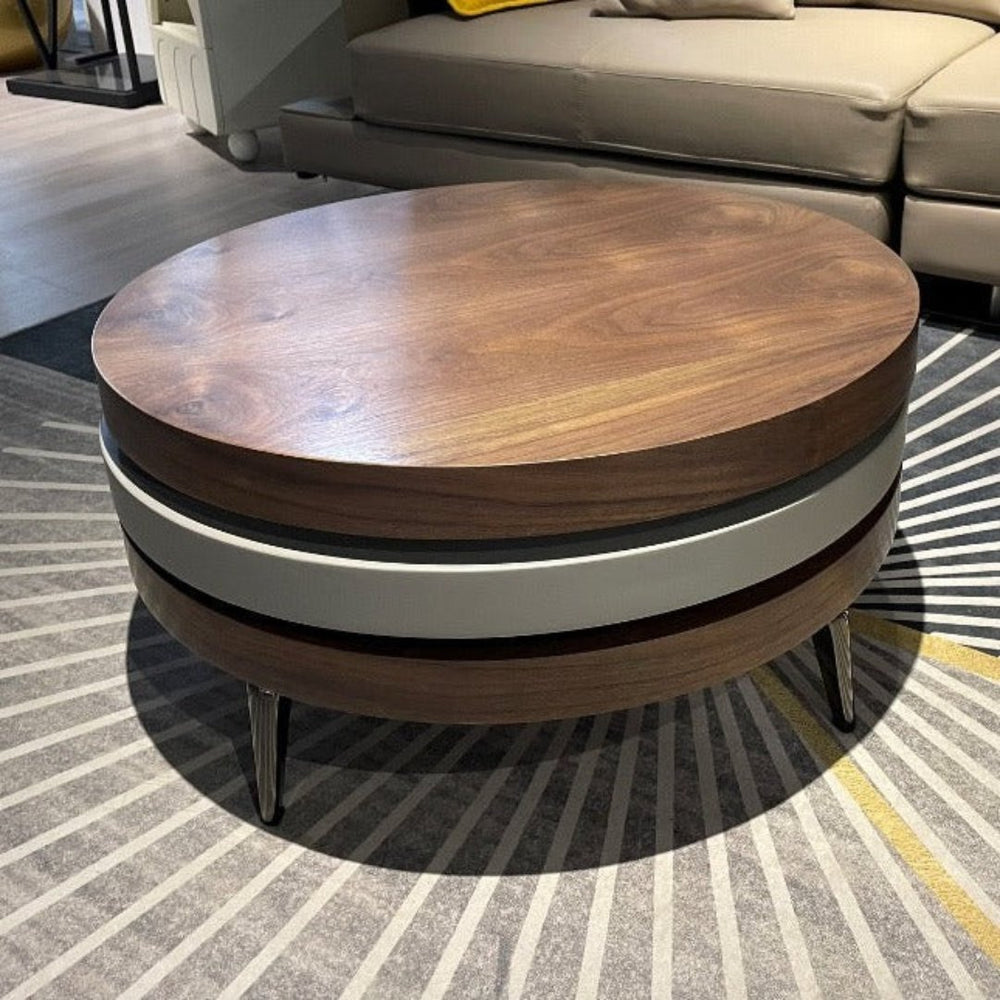 Walnut Round Coffee Table