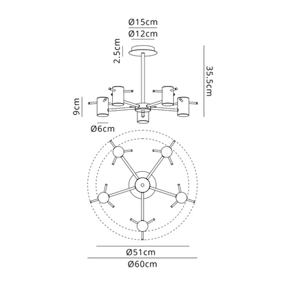 Fred Ceiling Light – Medium - View 6