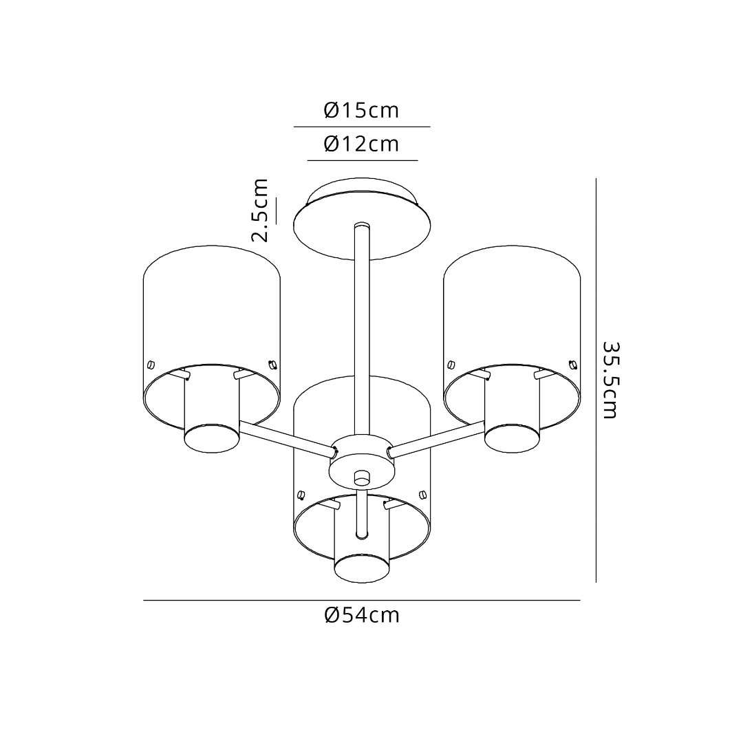 Fred Small Semi-Flushed Light