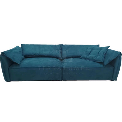 Hudson Elephant Ear Teal Sofa - Alternate View