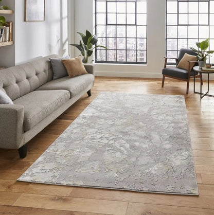 Apollo 2677 Grey/Gold Rug - Rugs from TL Home
