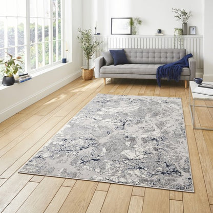 Apollo 2677 Grey/Navy Rug - Rugs from TL Home