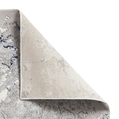 Apollo 2677 Grey/Navy Rug - Detail Shot