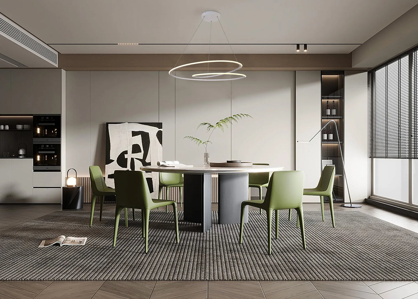 AeroHalo Modern Double Ring Pendant