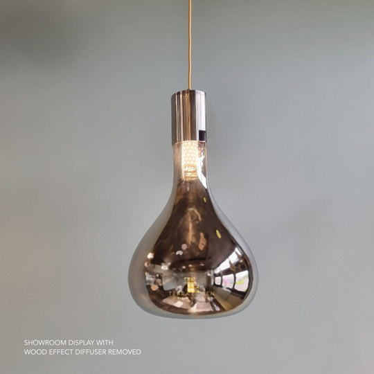 Arlo Smoked Glass Adjustable Single Pendant