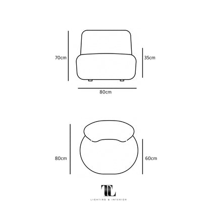 Anais Armchair – Bouclé - Detail Shot
