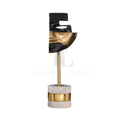 Black Gold Masquerade Table Ornament - Alternate View