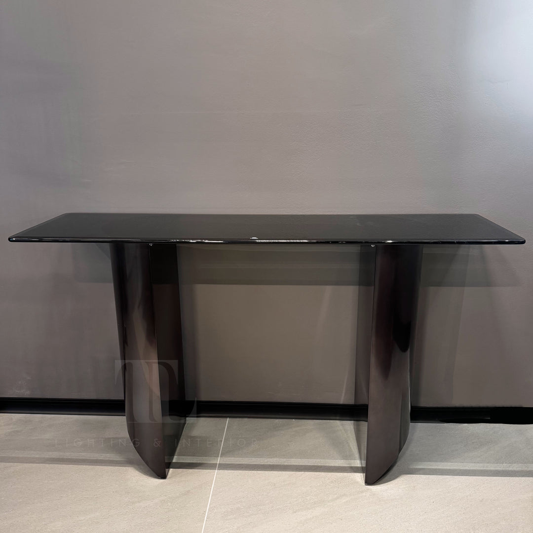 Boteco Smoked Glass Console Table