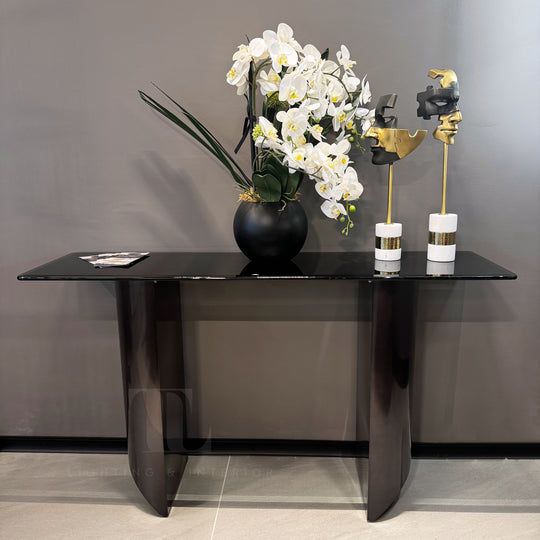 Boteco Smoked Glass Console Table