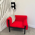 Claudia Armchair – Red & Black Velvet