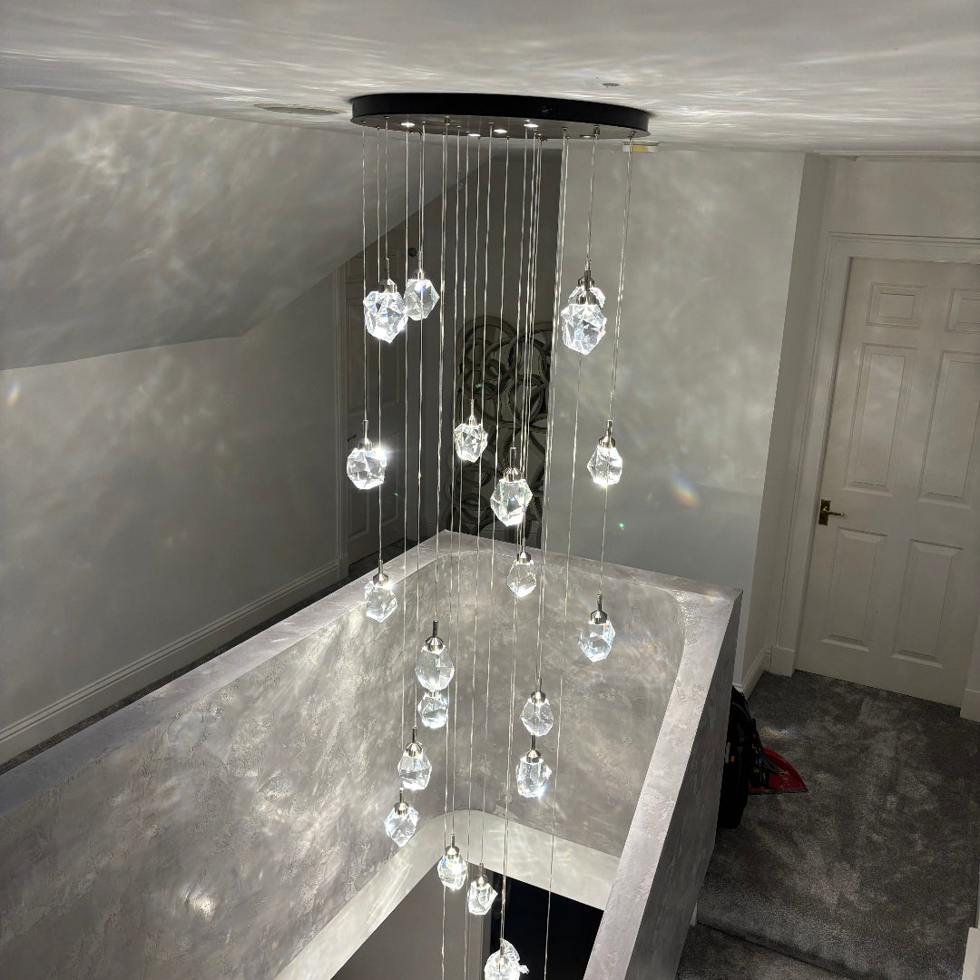 Crystallite Nickel 24-Pendant Chandelier