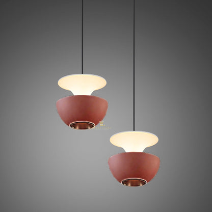 Emery Pendant – Red & White - Alternate View