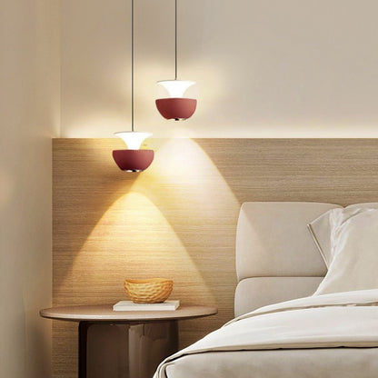 Emery Pendant – Red & White - Detail Shot