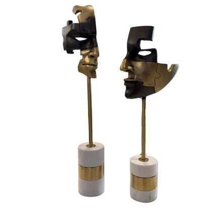 Black Gold Masquerade Table Ornament - Home Accessories from TL Home