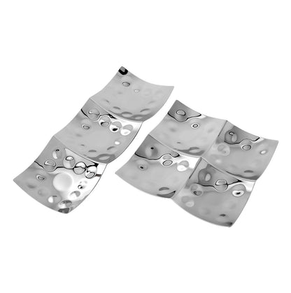 Rippling Hammered Mirror Polished Serving Tray - Home Accessories from TL Home