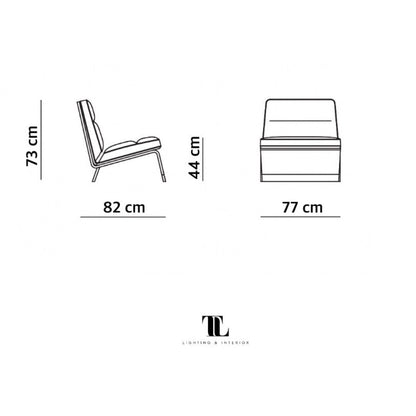 Luca Armchair – Black & White - Detail Shot