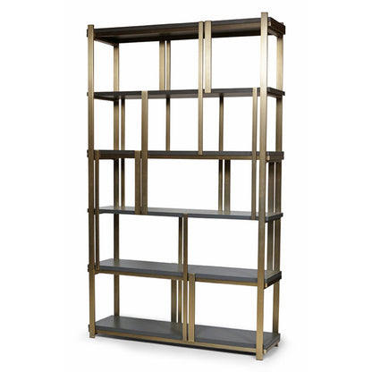 Renzo Shelving Unit – Black & Gold - Furniture from TL Home