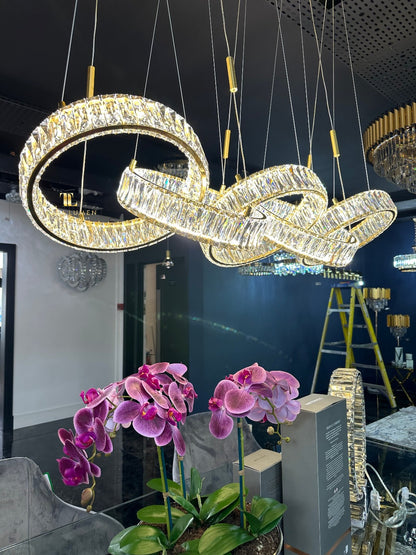 Halo Chandelier – Linear - Alternate View