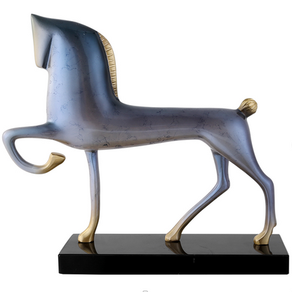 Horse Ornament – Copper & Marble - View 6