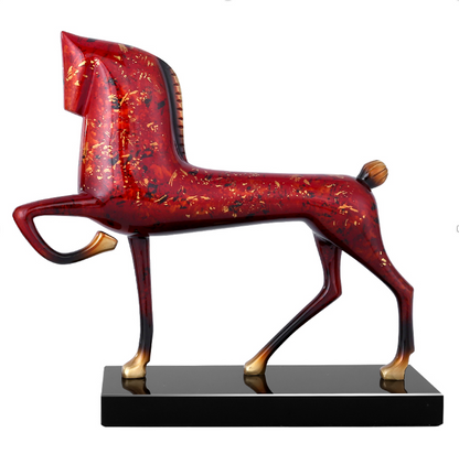 Horse Ornament – Copper & Marble - View 4