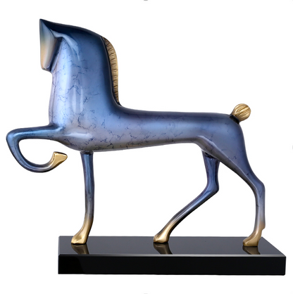 Horse Ornament – Copper & Marble - View 10