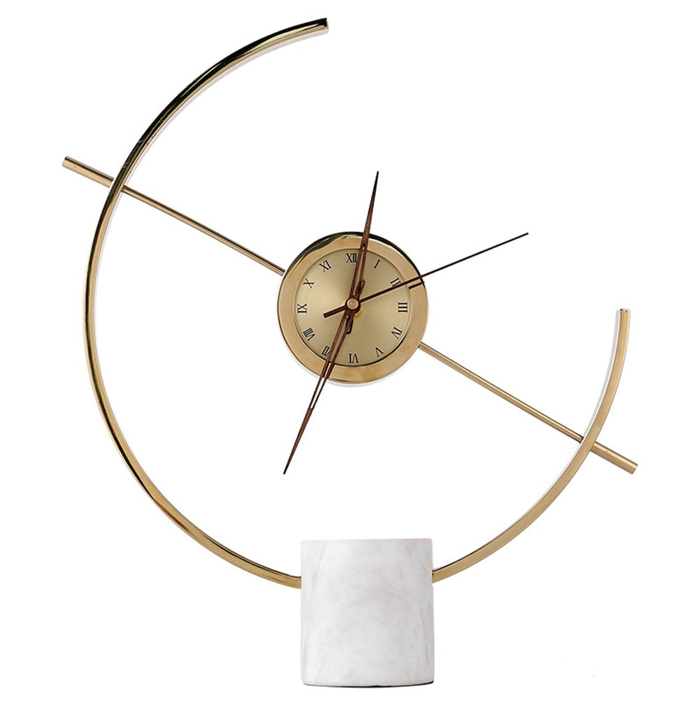 Perla Clock on White Marble