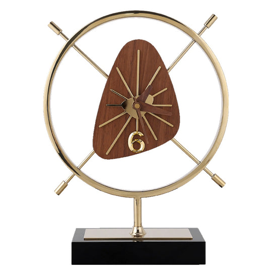 Howard Walnut Clock on Crystal Stand