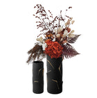 Emerencia Black and Gold Ceramic Decorative Vase