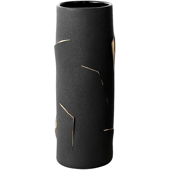 Emerencia Black and Gold Ceramic Decorative Vase