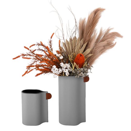 Otto Leather Decorative Vase