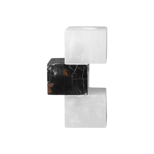 Marble Candle Holder – Monochrome - Alternate View