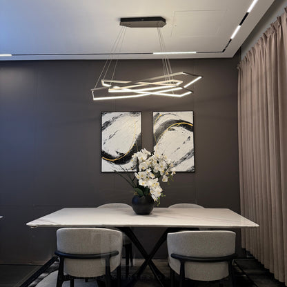 Maru Chrome Hanging Chandelier - Alternate View