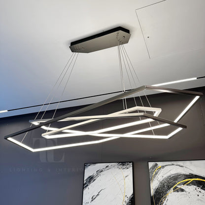 Maru Chrome Hanging Chandelier - Hanging Lights from TL Home