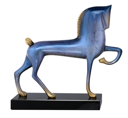 Horse Ornament – Copper & Marble - View 8