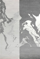 Aurelia Abstract Two-Tone Grey Rug.