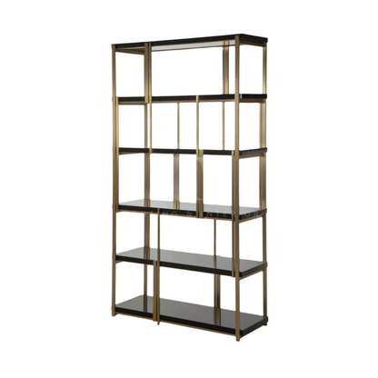 Renzo Shelving Unit – Black & Gold - Alternate View