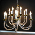 Roma Chandelier – Glass & Gold