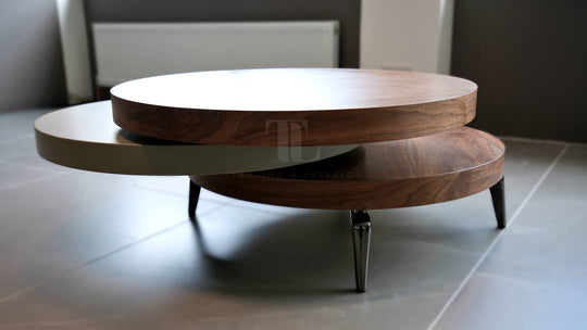 Walnut Round Coffee Table