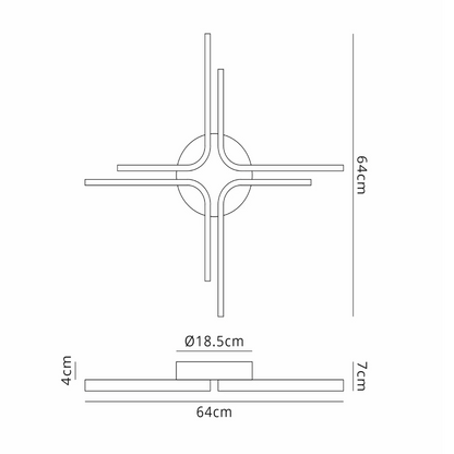 Venus Ceiling Light - Size and Dimensions