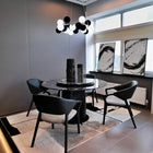 Rowan Black & White Bubble Round Hanging Chandelier