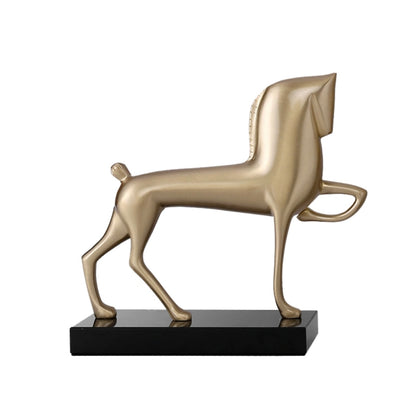 Horse Ornament – Copper & Marble - Alternate View