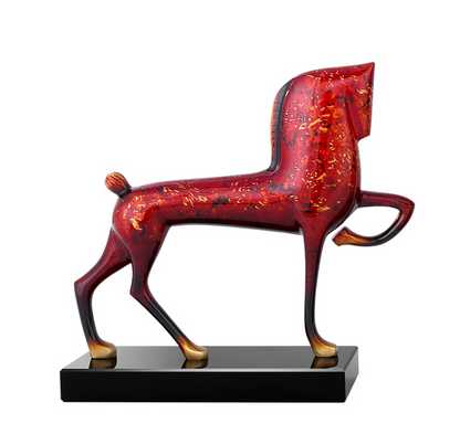 Horse Ornament – Copper & Marble - View 5