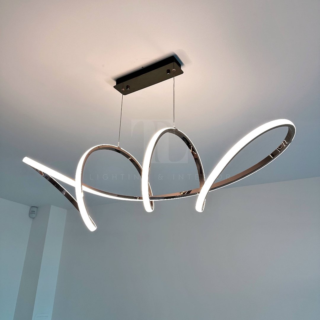 Theo Polished Rose Gold LED Hanging Light